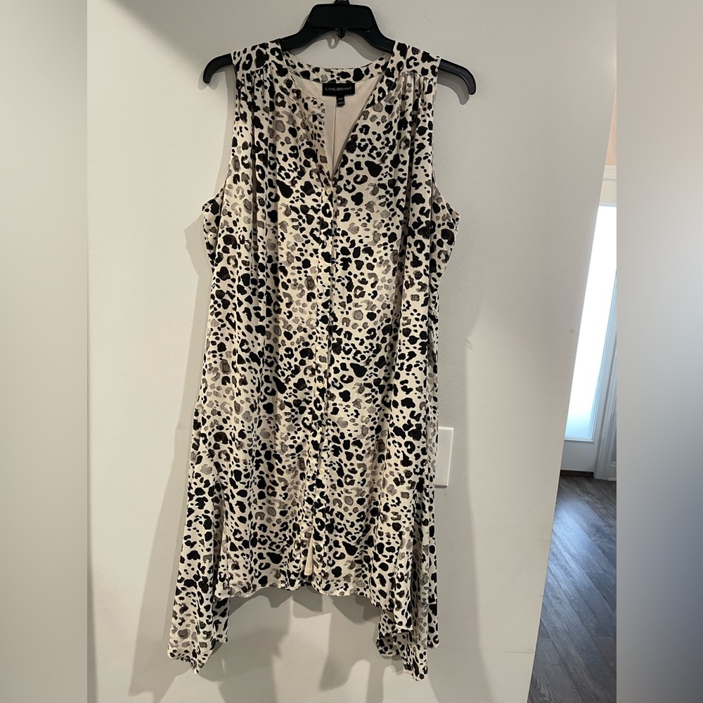 Lane Bryant Black and Cream Dress